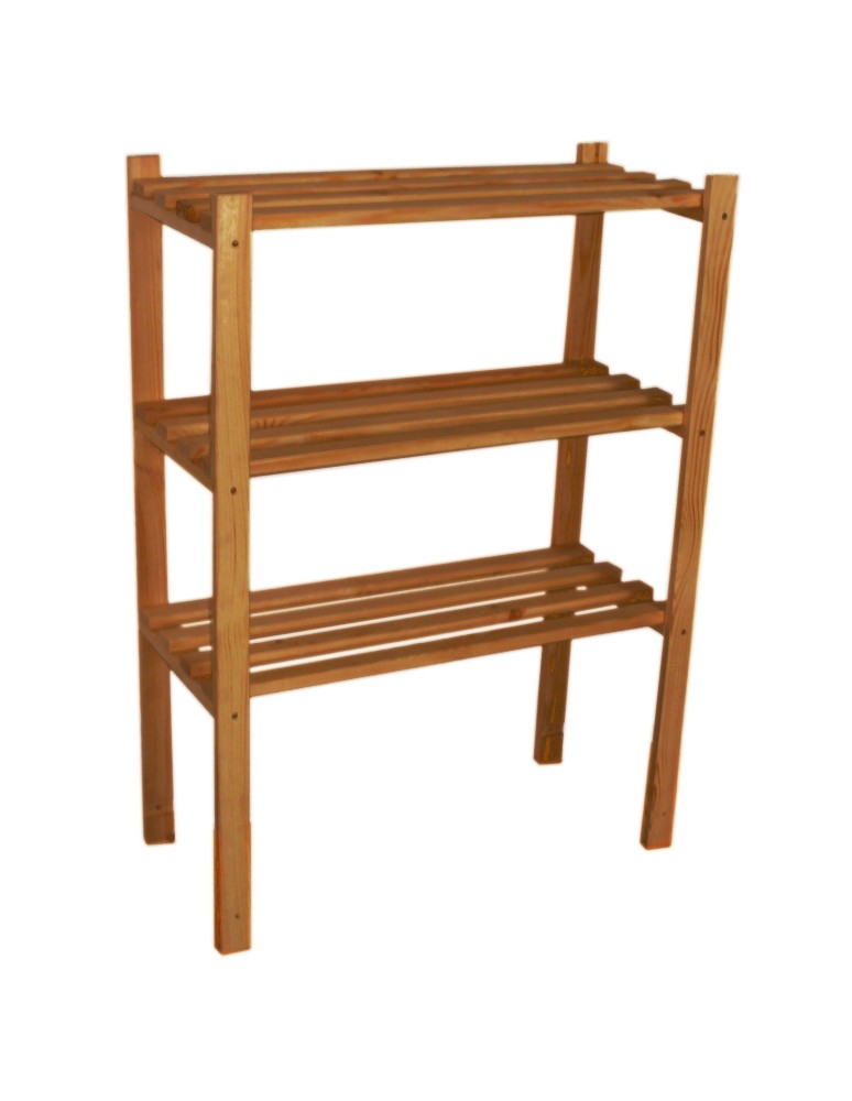 Regały - Sosnowy Regał 3-półkowy RA – Brązowy - product b2b.wamar.biz 3