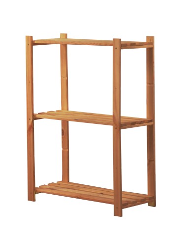 Regały - Sosnowy Regał 3-półkowy RA – Brązowy - product 4