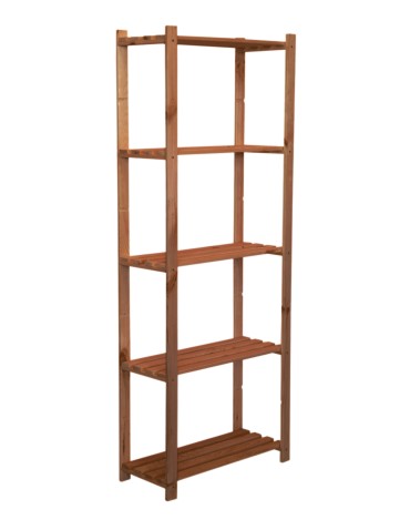 Sosnowy Regał 5-półkowy RA – Brązowy - product 2