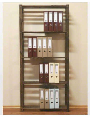 Regały - Sosnowy Regał 5-półkowy RA – Brązowy - product 5