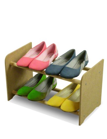 Regały - 2-półkowy regał na obuwie RBS /szer.45 cm/ Naturalny - product 3