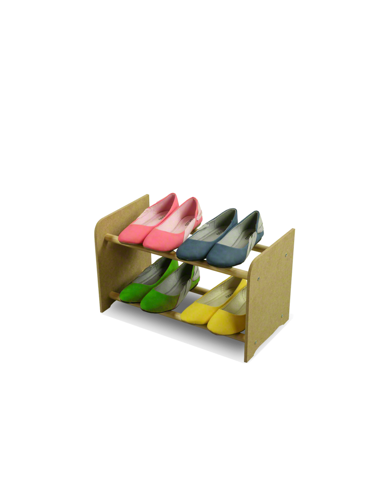 Regały - 2-półkowy regał na obuwie RBS /szer.45 cm/ Naturalny - product b2b.wamar.biz 4