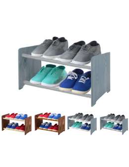 2-półkowy regał na obuwie RBS /szer.45 cm/ Szary