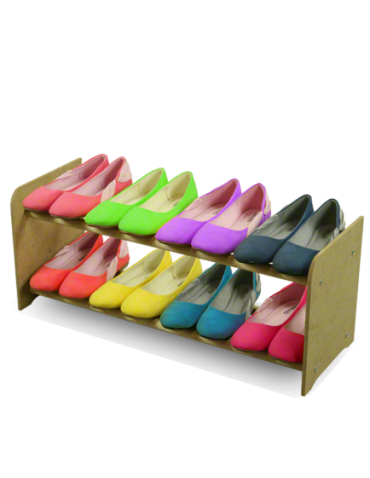 Regały - 2-półkowy regał na obuwie RBS /szer.65 cm/ Naturalny - product 3