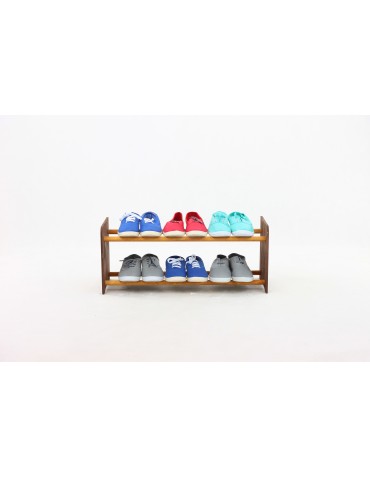 Regały - 2-półkowy regał na obuwie RBS /szer.65 cm/ Brąz-Olcha - product 7