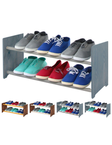 2-półkowy regał na obuwie RBS /szer.65 cm/ Szary