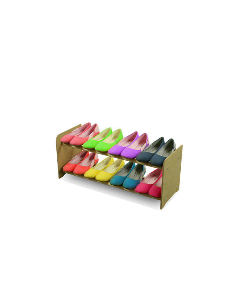 Regały - 2-półkowy regał na obuwie RBS /szer.90 cm/ Naturalny - product b2b.wamar.biz 3