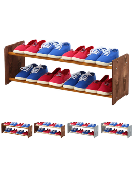 2-półkowy regał na obuwie RBS /szer.90 cm/ Brąz-Olcha