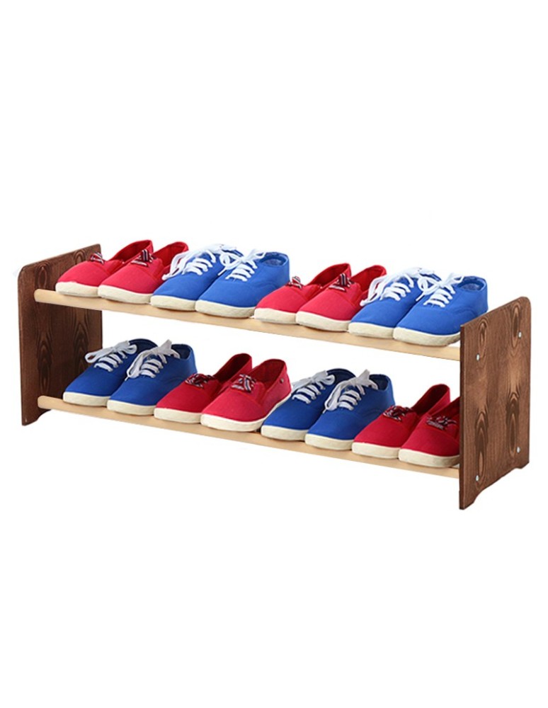Regały - 2-półkowy regał na obuwie RBS /szer.90 cm/ Brąz-Biel - product b2b.wamar.biz 2