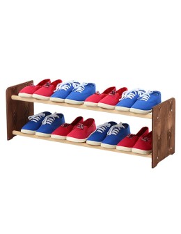 2-półkowy regał na obuwie RBS /szer.90 cm/ Brąz-Biel - produkt 2