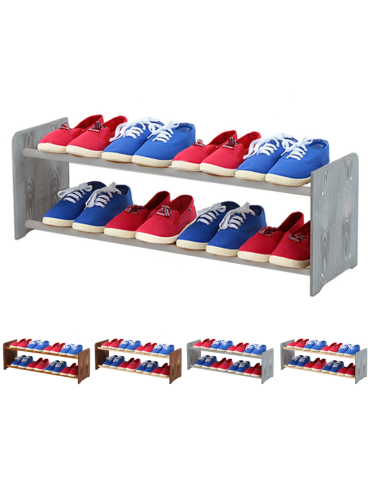 2-półkowy regał na obuwie RBS /szer.90 cm/ Szary