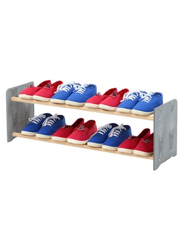 2-półkowy regał na obuwie RBS /szer.90 cm/ Szary-Biel - product 2