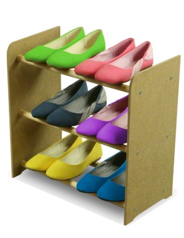 Regały - 3-półkowy regał na obuwie RBS /szer.45 cm/ Naturalny - produkt 4