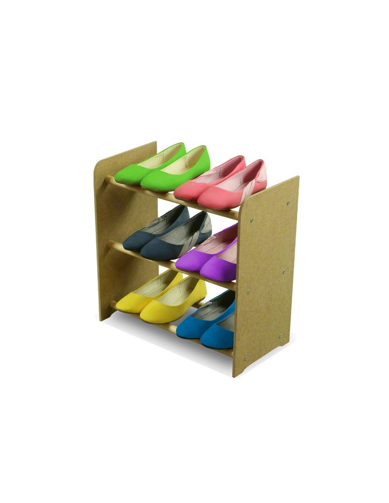 Regały - 3-półkowy regał na obuwie RBS /szer.45 cm/ Naturalny - produkt b2b.wamar.biz 4