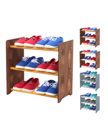 3-półkowy regał na obuwie RBS /szer.45 cm/ Brąz-Olcha