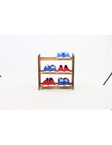 Regały - 3-półkowy regał na obuwie RBS /szer.45 cm/ Brąz-Olcha - product 10