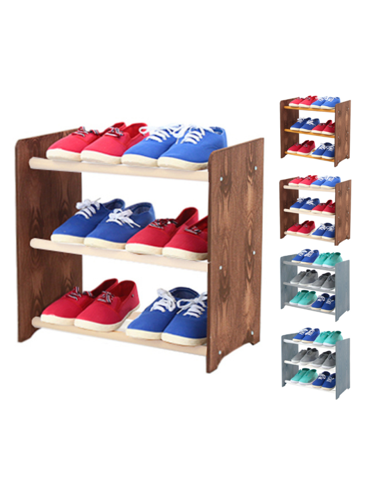 Regały - 3-półkowy regał na obuwie RBS /szer.45 cm/ Brąz-Biel - product b2b.wamar.biz 1
