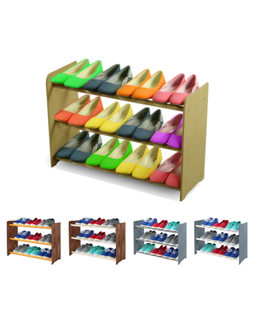 3-półkowy regał na obuwie RBS /szer.65 cm/ Naturalny