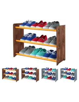 3-półkowy regał na obuwie RBS /szer.65 cm/ Brąz-Olcha