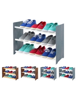 3-półkowy regał na obuwie RBS /szer.65 cm/ Szary-Biel