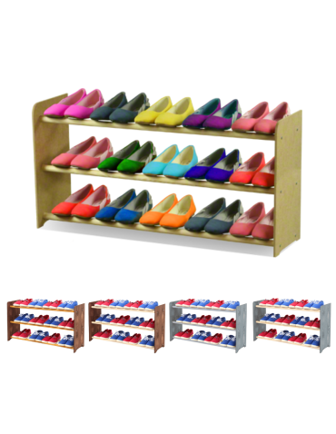 3-półkowy regał na obuwie RBS /szer.90 cm/ Naturalny