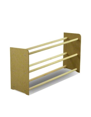 Regały - 3-półkowy regał na obuwie RBS /szer.90 cm/ Naturalny - product 3