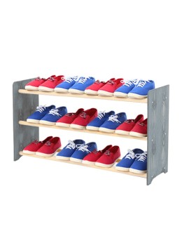 3-półkowy regał na obuwie RBS /szer.90 cm/ Szary-Biel - product 2
