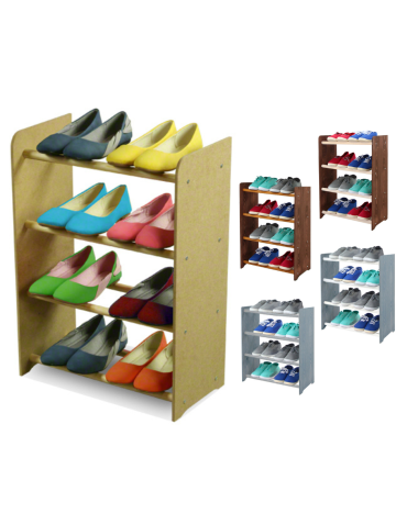 4-półkowy regał na obuwie RBS /szer.45 cm/ Naturalny