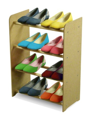 Regały - 4-półkowy regał na obuwie RBS /szer.45 cm/ Naturalny - product 4