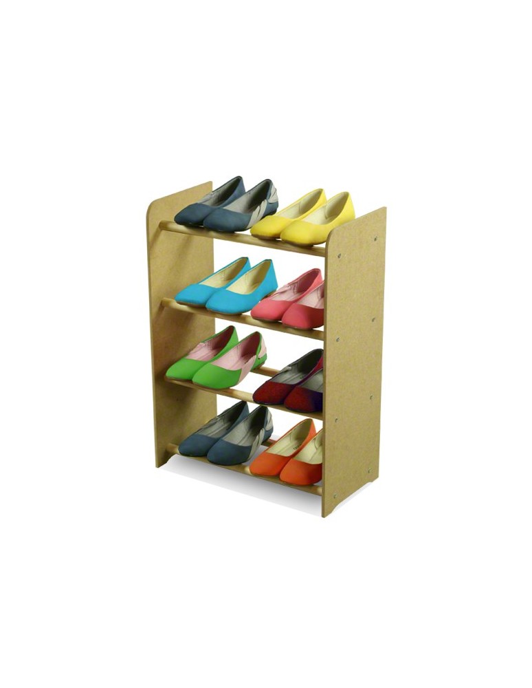 Regały - 4-półkowy regał na obuwie RBS /szer.45 cm/ Naturalny - product b2b.wamar.biz 4