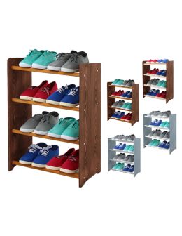 4-półkowy regał na obuwie RBS /szer.45 cm/ Brąz-Olcha