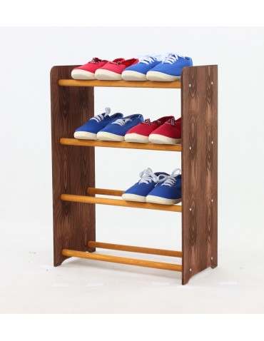 Regały - 4-półkowy regał na obuwie RBS /szer.45 cm/ Brąz-Olcha - product 4