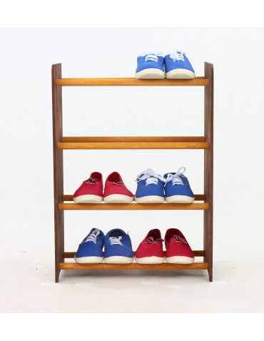 Regały - 4-półkowy regał na obuwie RBS /szer.45 cm/ Brąz-Olcha - product 5