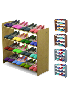 4-półkowy regał na obuwie RBS /szer.65 cm/ Naturalny