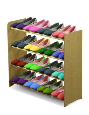 Regały - 4-półkowy regał na obuwie RBS /szer.65 cm/ Naturalny - product 4