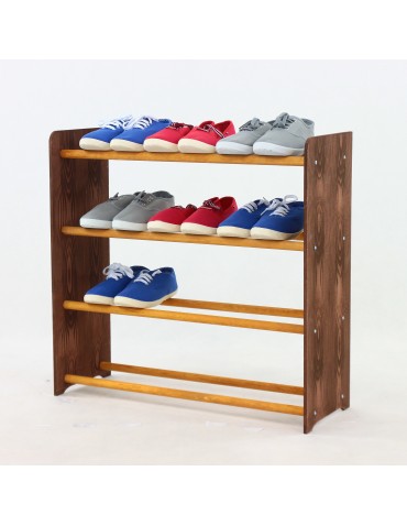 Regały - 4-półkowy regał na obuwie RBS /szer.65 cm/ Brąz-Olcha - product 3