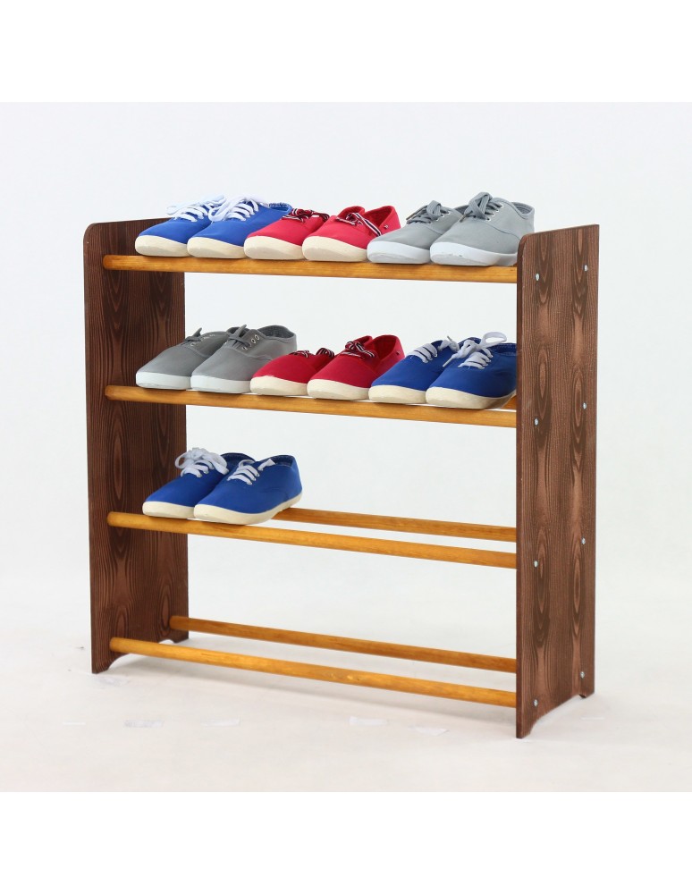 Regały - 4-półkowy regał na obuwie RBS /szer.65 cm/ Brąz-Olcha - product b2b.wamar.biz 3