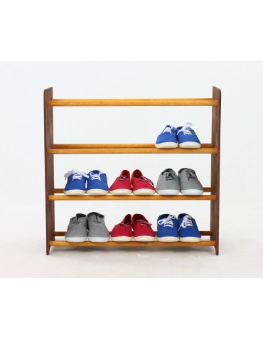 Regały - 4-półkowy regał na obuwie RBS /szer.65 cm/ Brąz-Olcha - product 4