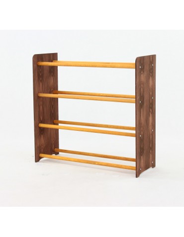 Regały - 4-półkowy regał na obuwie RBS /szer.65 cm/ Brąz-Olcha - product 7