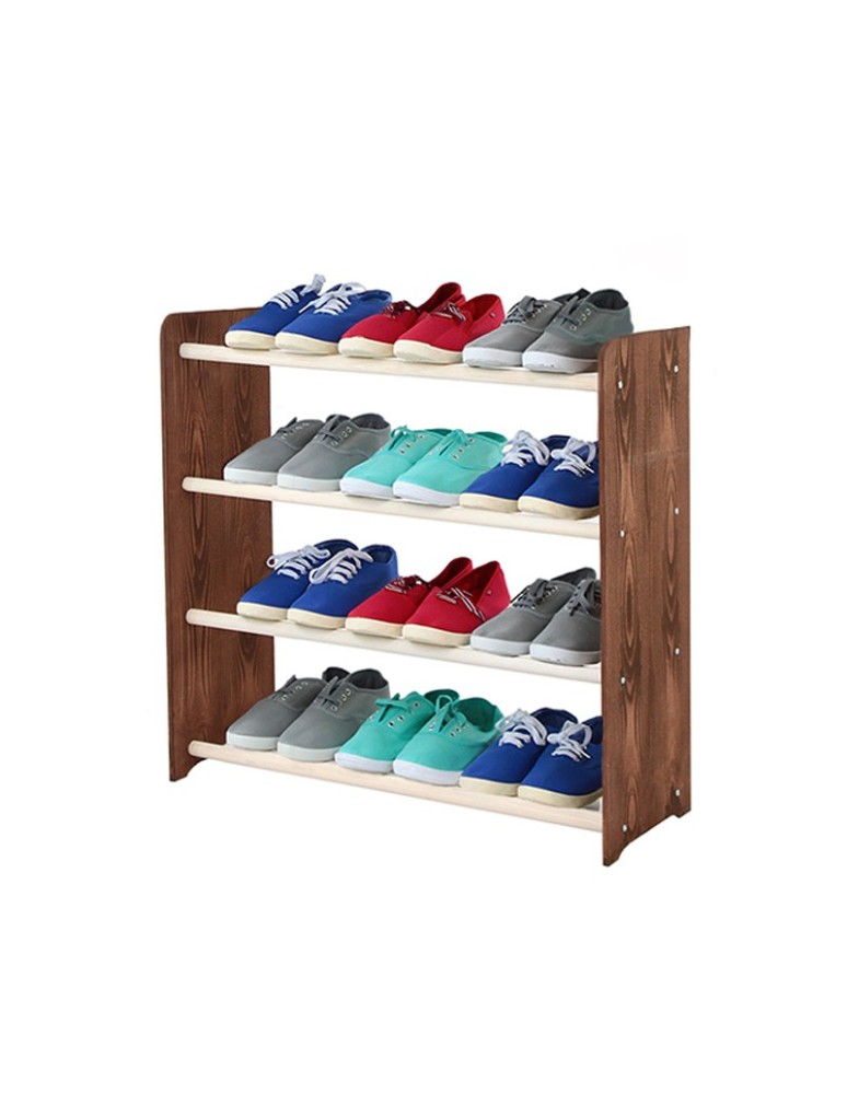 Regały - 4-półkowy regał na obuwie RBS /szer.65 cm/ Brąz-Biel - product b2b.wamar.biz 2
