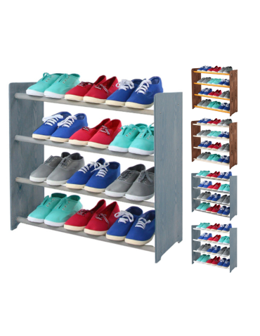 4-półkowy regał na obuwie RBS /szer.65 cm/ Szary