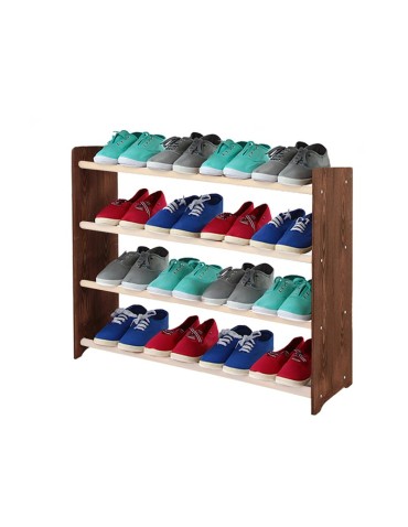 4-półkowy regał na obuwie RBS /szer.90 cm/ Brąz-Biel - product 2