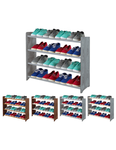 4-półkowy regał na obuwie RBS /szer.90 cm/ Szary