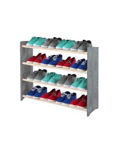 4-półkowy regał na obuwie RBS /szer.90 cm/ Szary-Biel - product 2