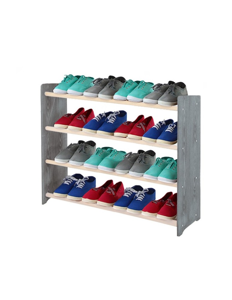 Regały - 4-półkowy regał na obuwie RBS /szer.90 cm/ Szary-Biel - product b2b.wamar.biz 2