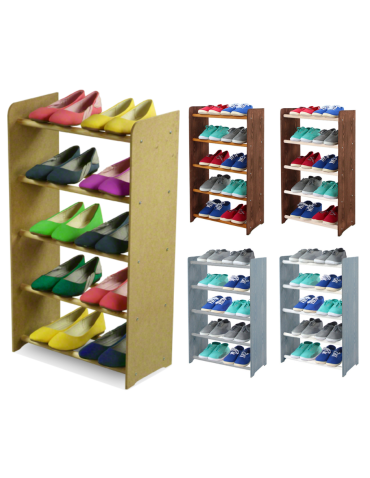 5-półkowy regał na obuwie RBS /szer.45 cm/ Naturalny