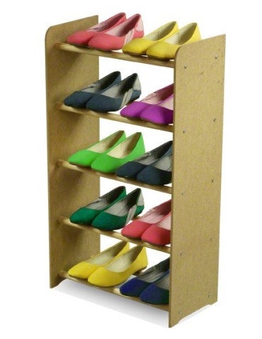 Regały - 5-półkowy regał na obuwie RBS /szer.45 cm/ Naturalny - product 4