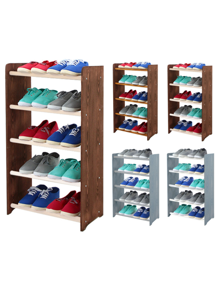 Regały - 5-półkowy regał na obuwie RBS /szer.45 cm/ Brąz-Biel - product b2b.wamar.biz 1