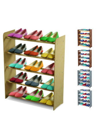 5-półkowy regał na obuwie RBS /szer.65 cm/ Naturalny