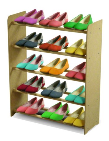 Regały - 5-półkowy regał na obuwie RBS /szer.65 cm/ Naturalny - product 4